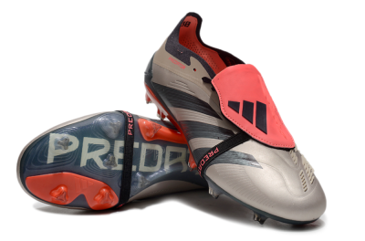 Unisex Adidas Predator Elite Foldover Tongue FG Football Boots - Brown/Red/Black