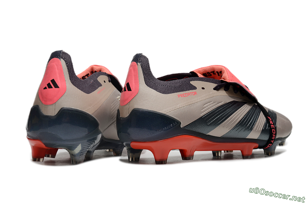 Unisex Adidas Predator Elite Foldover Tongue FG Football Boots - Brown/Red/Black 7