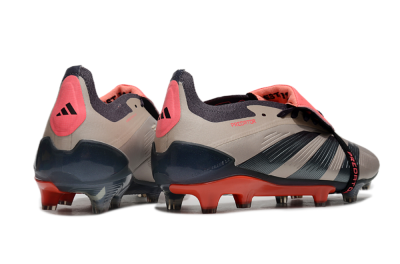 Unisex Adidas Predator Elite Foldover Tongue FG Football Boots - Brown/Red/Black