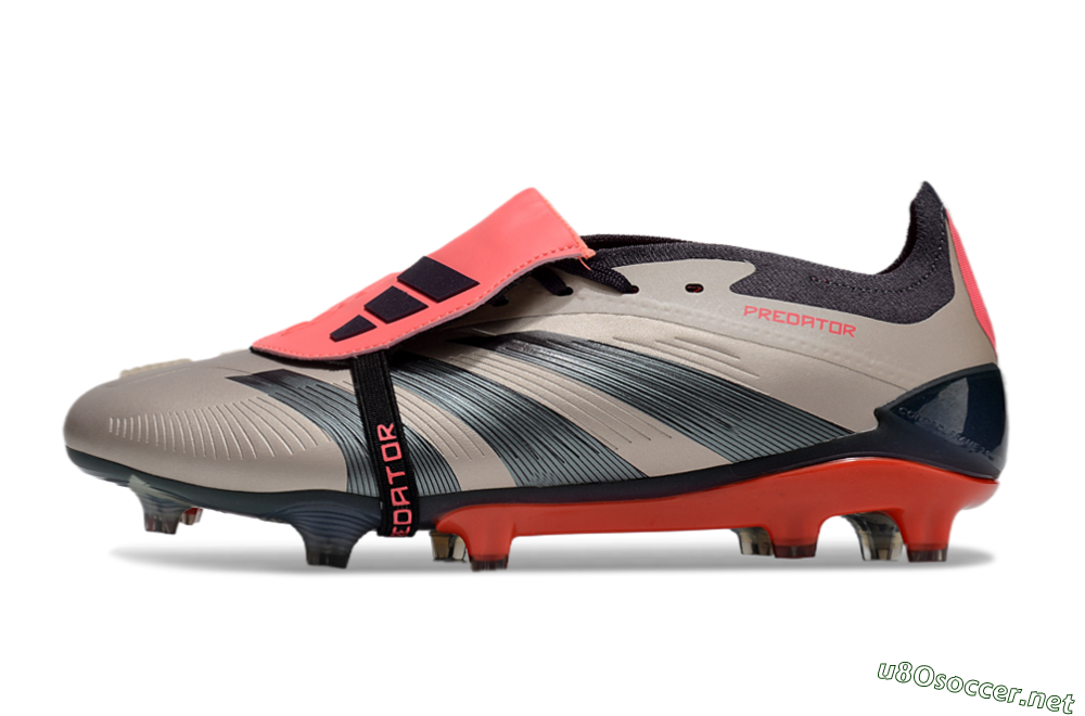 Unisex Adidas Predator Elite Foldover Tongue FG Football Boots - Brown/Red/Black 0