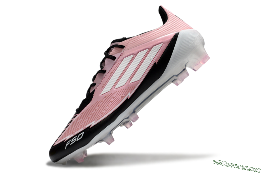 Men's Messi x Adidas F50 Elite FG Football Boots - Pink/Black/White 5