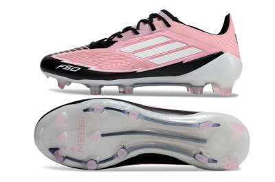 Men's Messi x Adidas F50 Elite FG Football Boots - Pink/Black/White