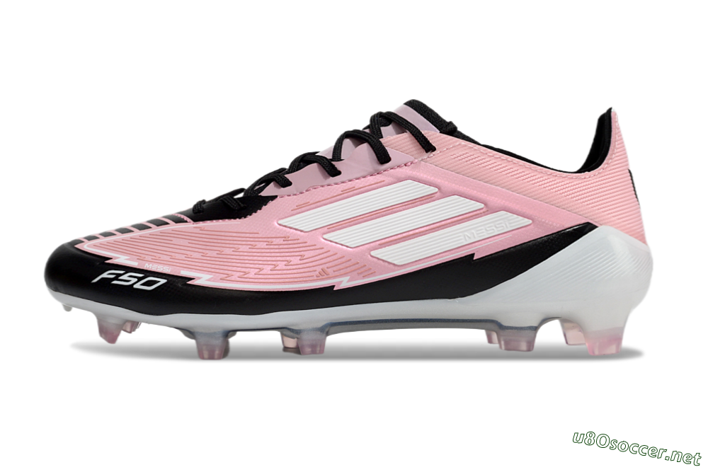 Men's Messi x Adidas F50 Elite FG Football Boots - Pink/Black/White 0
