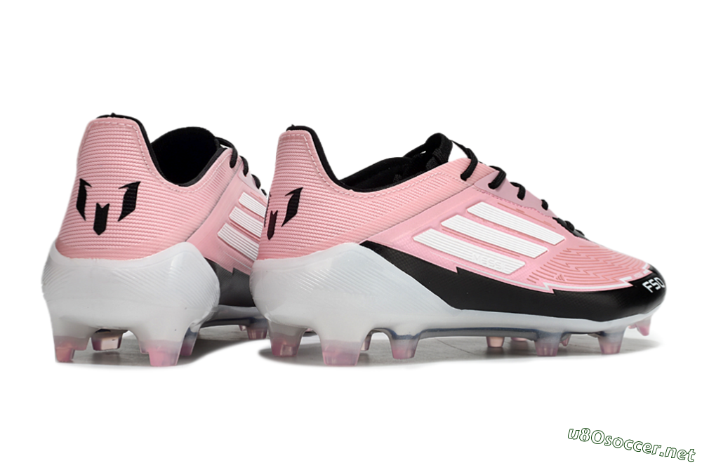 Men's Messi x Adidas F50 Elite FG Football Boots - Pink/Black/White 6