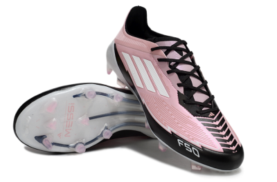 Men's Messi x Adidas F50 Elite FG Football Boots - Pink/Black/White