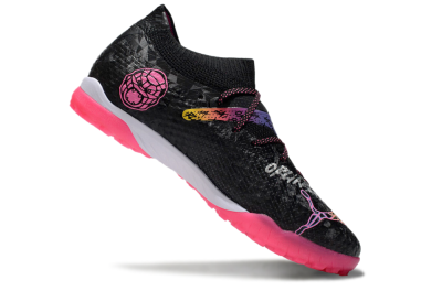 Men's Powercat Tokyo Match x Puma Future Ultimate TF Football Shoes - Black/Pink/Yellow