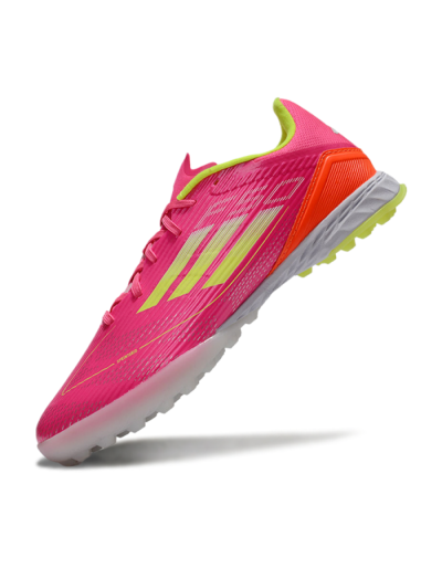 Unisex Adidas F50 Pro TF Football Shoes - Pink/Yellow/White