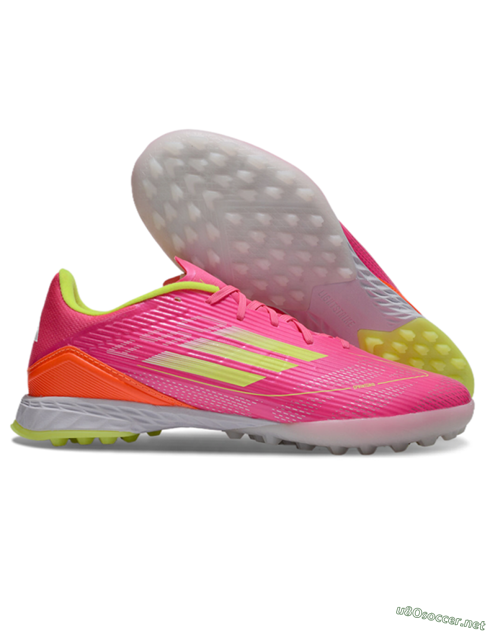 Unisex Adidas F50 Pro TF Football Shoes - Pink/Yellow/White 2