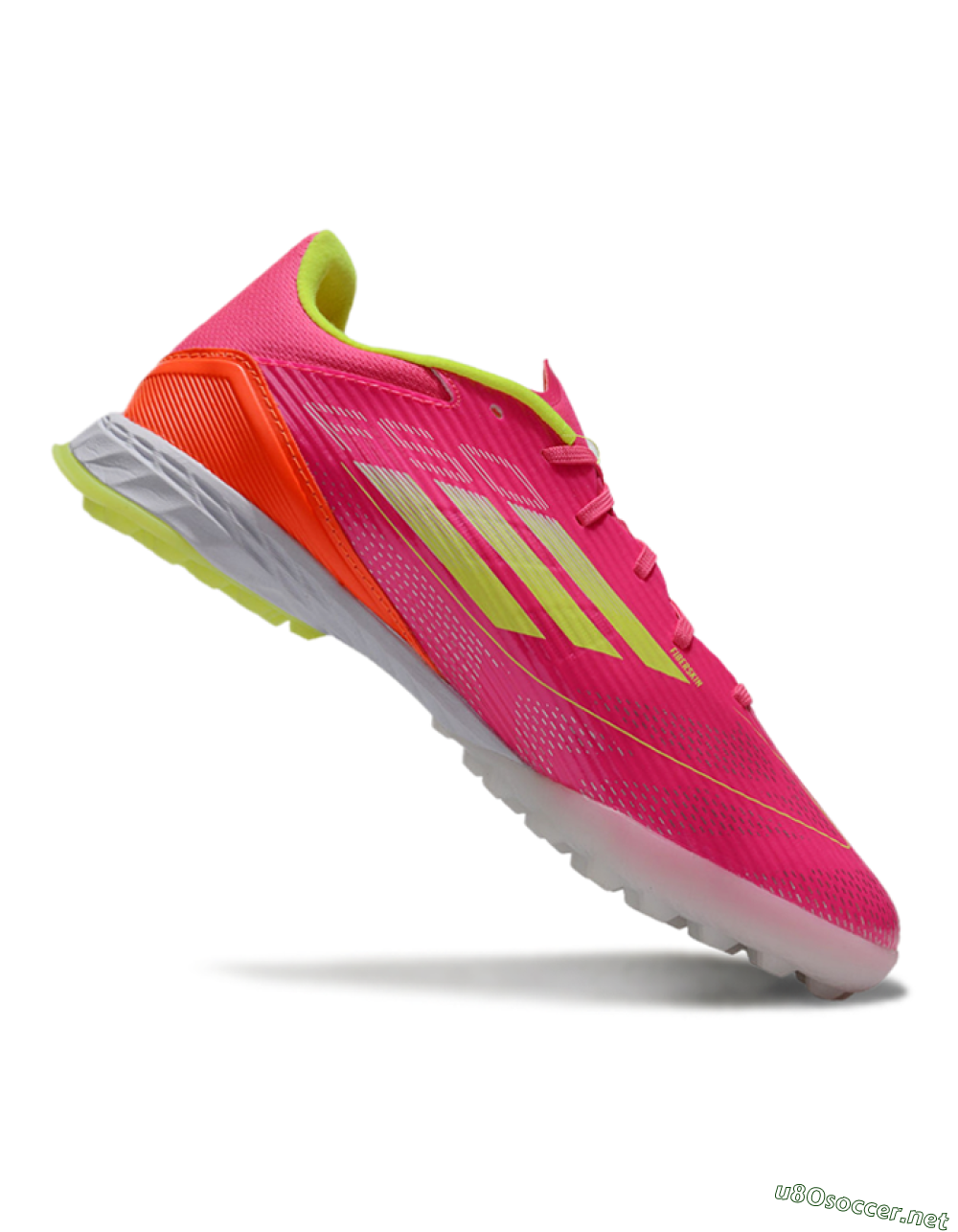Unisex Adidas F50 Pro TF Football Shoes - Pink/Yellow/White 4