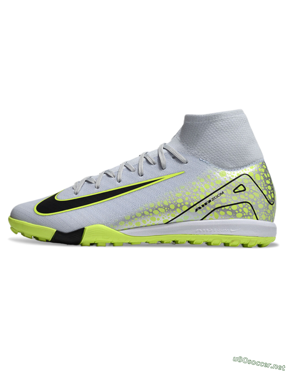 Unisex Nike Air Zoom Mercurial Superfly 10 Elite TF Football Shoes - Grey/Yellow/Black 0