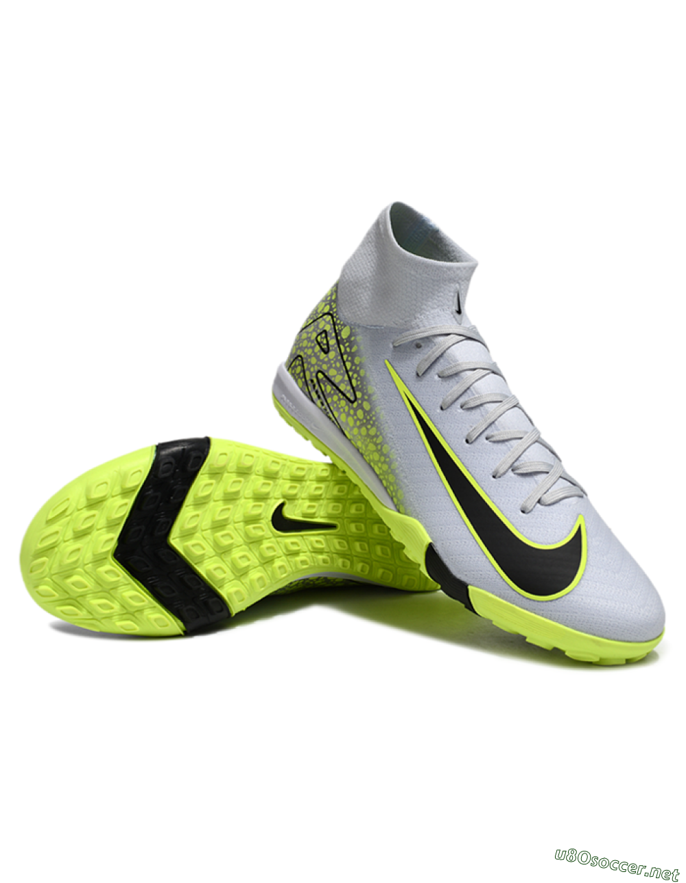 Unisex Nike Air Zoom Mercurial Superfly 10 Elite TF Football Shoes - Grey/Yellow/Black 3