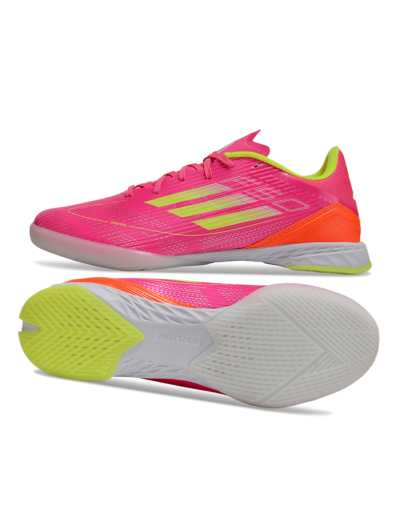 Unisex Adidas F50 Elite IC Football Shoes - Pink/Yellow/White
