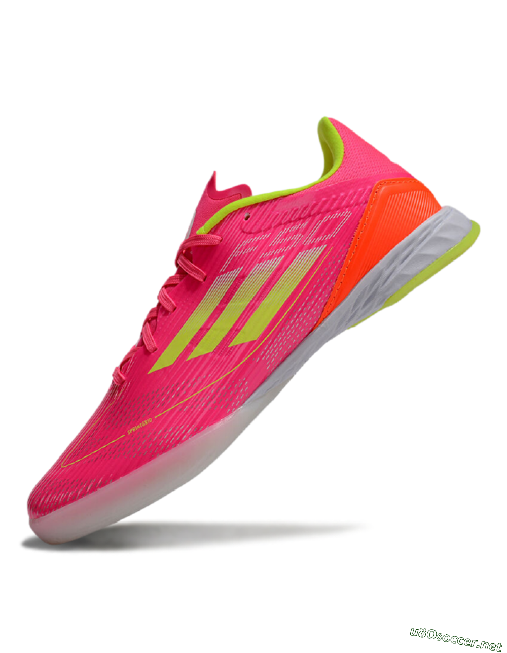 Unisex Adidas F50 Elite IC Football Shoes - Pink/Yellow/White 5