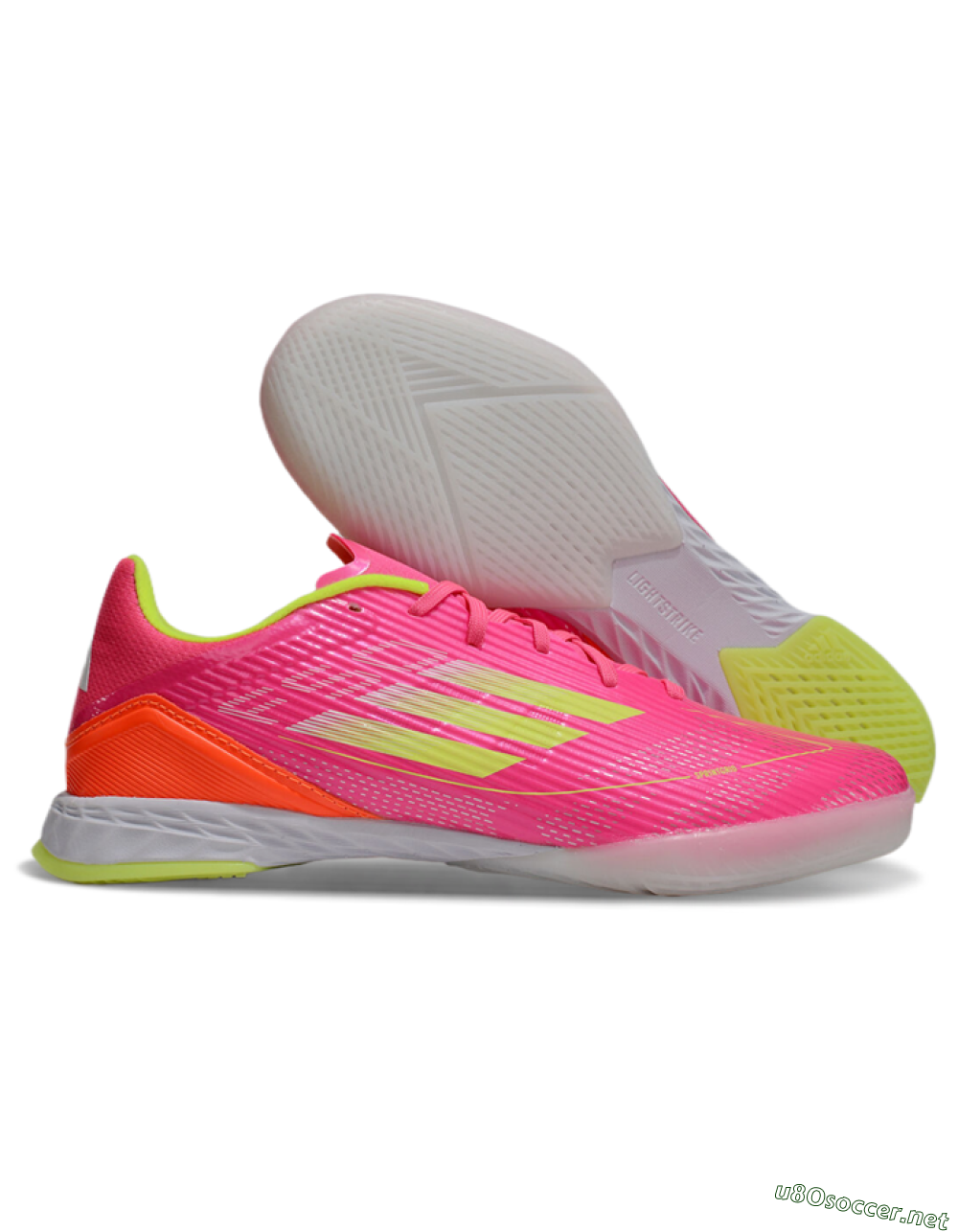 Unisex Adidas F50 Elite IC Football Shoes - Pink/Yellow/White 2