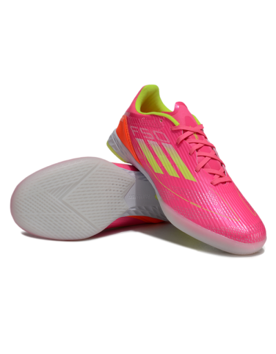 Unisex Adidas F50 Elite IC Football Shoes - Pink/Yellow/White