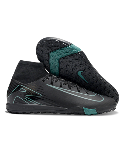 Unisex Nike Air Zoom Mercurial Superfly 10 Elite TF Football Shoes - Black/Green