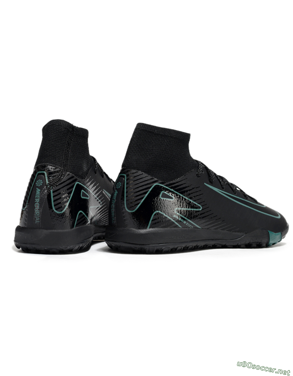Unisex Nike Air Zoom Mercurial Superfly 10 Elite TF Football Shoes - Black/Green 6
