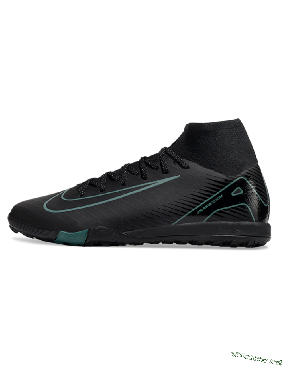 Unisex Nike Air Zoom Mercurial Superfly 10 Elite TF Football Shoes - Black/Green 0