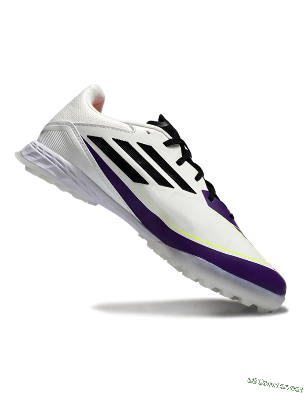 Unisex Messi x Adidas F50 Pro TF Football Shoes - White/Black/Purple 4