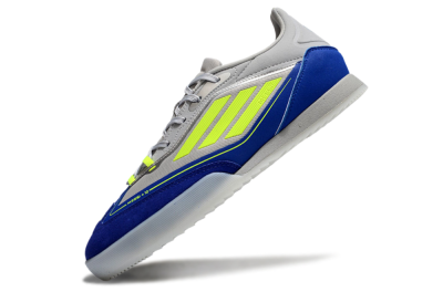 Men's Messi x Adidas F50 Elite IC Football Shoes - Grey//Yellow/Blue
