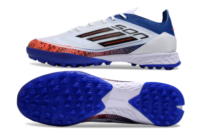 Men's Adidas F50 Pro TF Football Shoes - White/Red/Blue