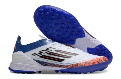 Men's Adidas F50 Pro TF Football Shoes - White/Red/Blue