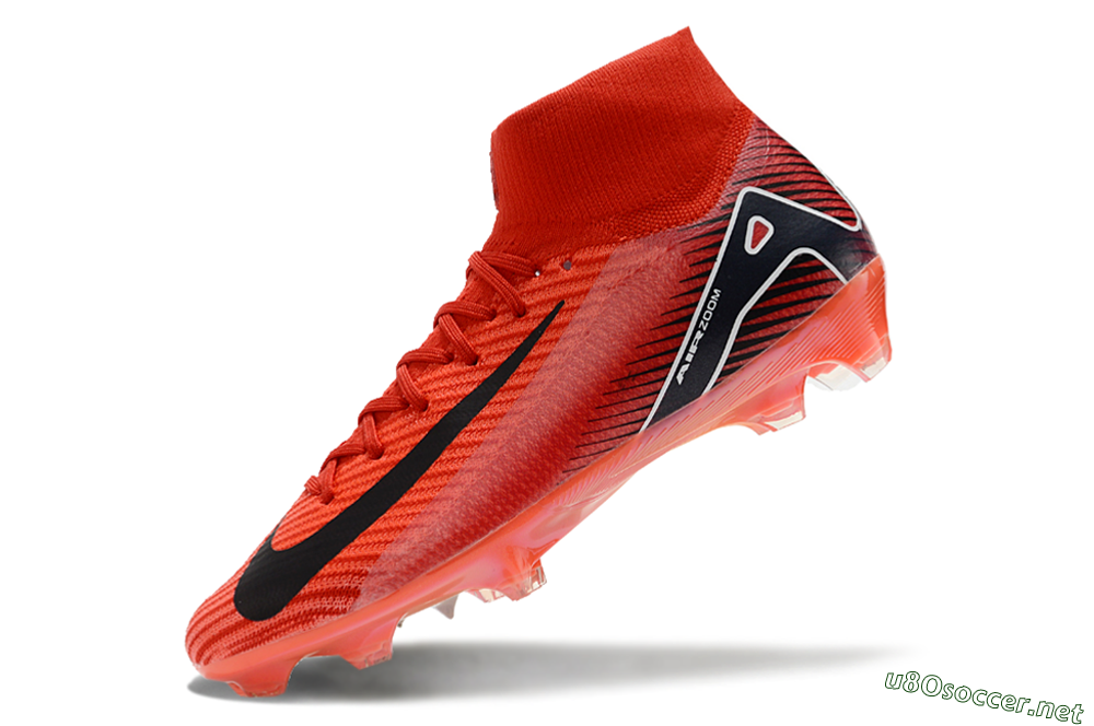 Unisex Nike Air Zoom Mercurial Superfly 10 Elite FG Football Boots - Red/Black/White 5