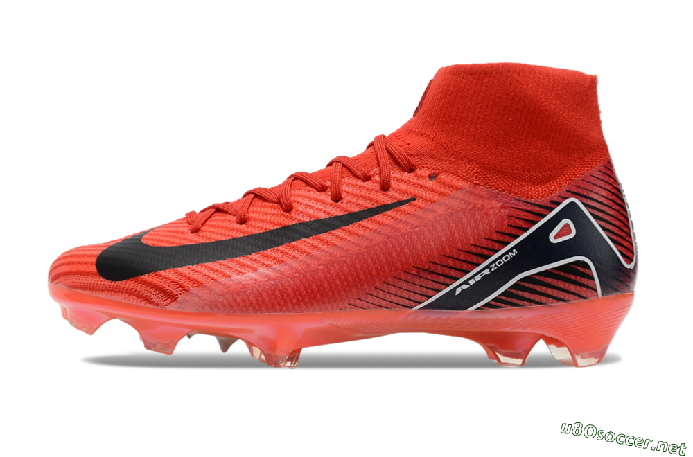 Unisex Nike Air Zoom Mercurial Superfly 10 Elite FG Football Boots - Red/Black/White 0