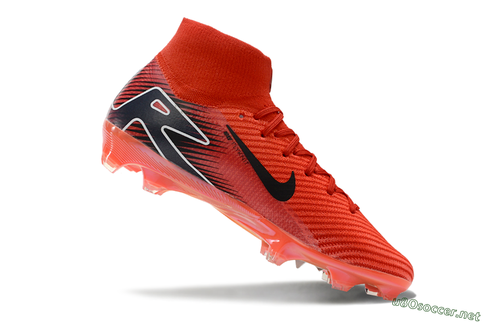 Unisex Nike Air Zoom Mercurial Superfly 10 Elite FG Football Boots - Red/Black/White 4