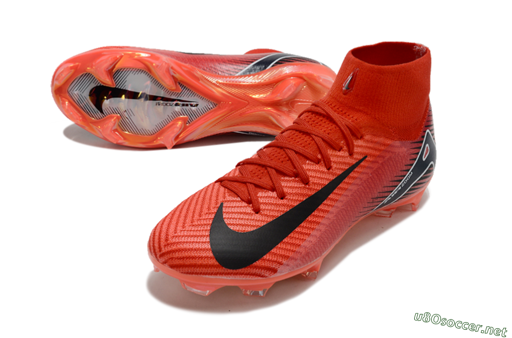 Unisex Nike Air Zoom Mercurial Superfly 10 Elite FG Football Boots - Red/Black/White 3