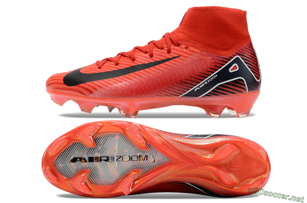 Unisex Nike Air Zoom Mercurial Superfly 10 Elite FG Football Boots - Red/Black/White 1