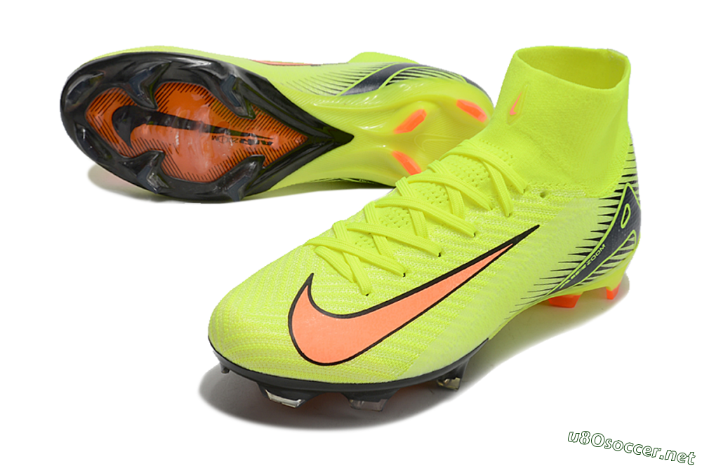 Unisex Nike Air Zoom Mercurial Superfly 10 Elite FG Football Boots - Yellow/Red/Black 3