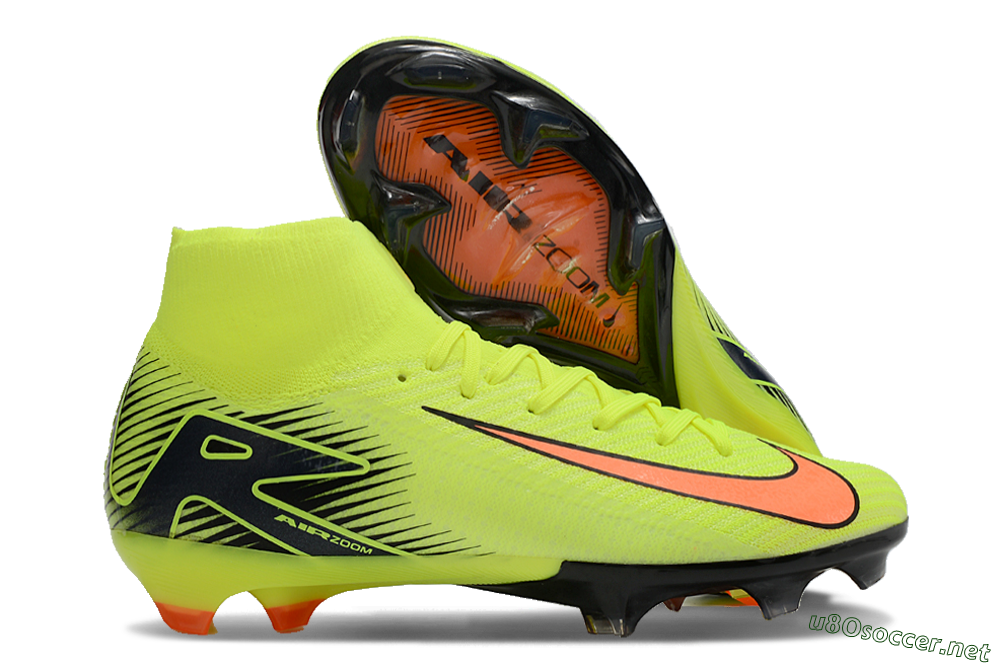 Unisex Nike Air Zoom Mercurial Superfly 10 Elite FG Football Boots - Yellow/Red/Black 2