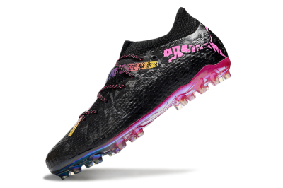 Men's Puma Future Ultimate MG Football Boots - Black/Pink/Yellow