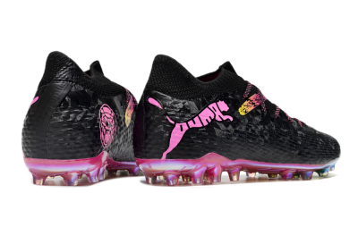 Men's Puma Future Ultimate MG Football Boots - Black/Pink/Yellow