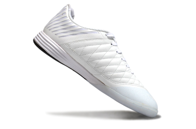 Men's Nike Lunar Gato 2 IC Football Shoes - White/Silver