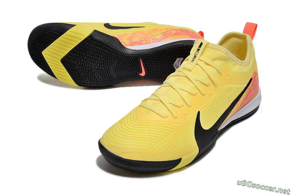 Unisex Nike Air Zoom Mercurial Vapor 16 Pro IC Football Shoes - Yellow/Black/Red 3