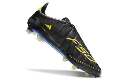 Men's Adidas F50 Adizero Elite FG Football Boots - Black/Yellow/Gold