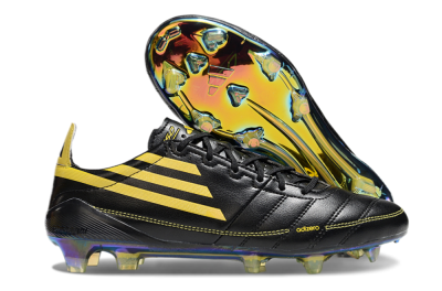 Men's Adidas F50 Adizero Elite FG Football Boots - Black/Yellow/Gold