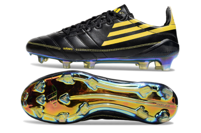 Men's Adidas F50 Adizero Elite FG Football Boots - Black/Yellow/Gold