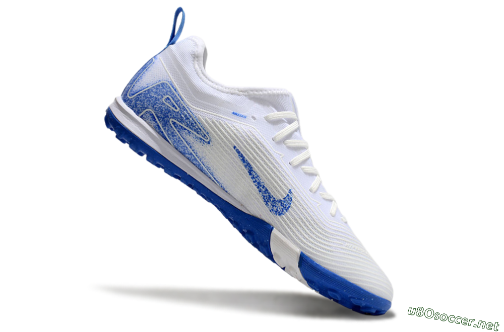 Unisex Nike Air Zoom Mercurial Vapor 16 Pro TF Football Shoes - White/Blue 4