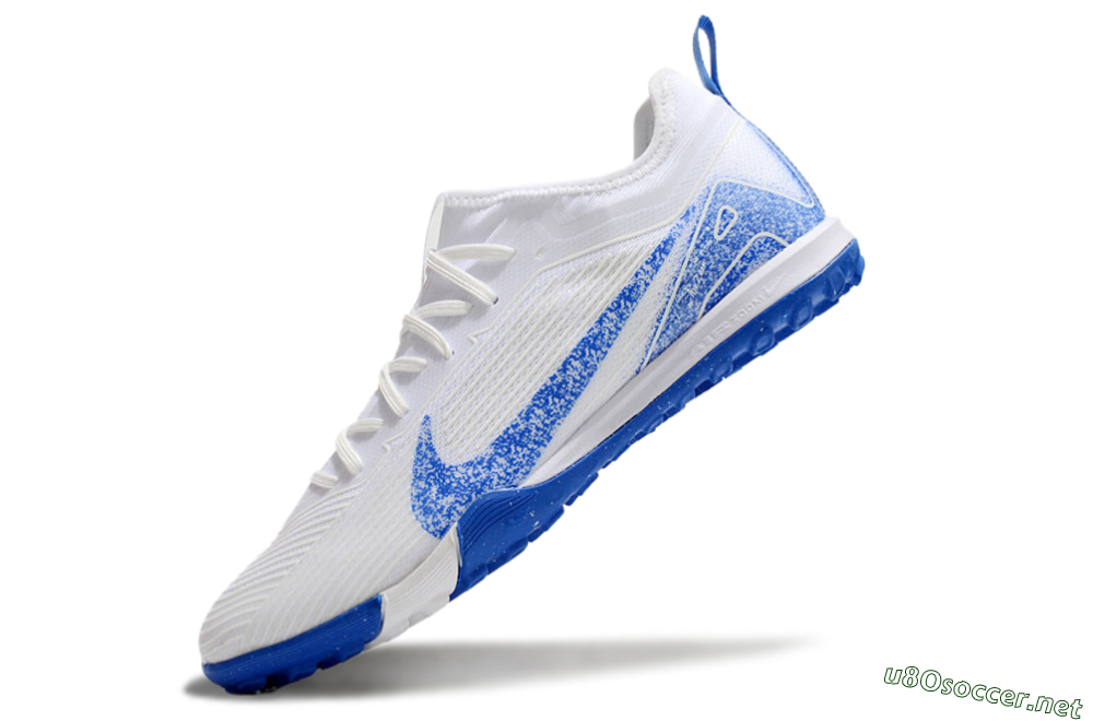 Unisex Nike Air Zoom Mercurial Vapor 16 Pro TF Football Shoes - White/Blue 5