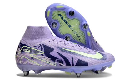 Men's Nike Air Zoom Mercurial Superfly 10 Elite SG Football Boots - Purple/Yellow/Blue