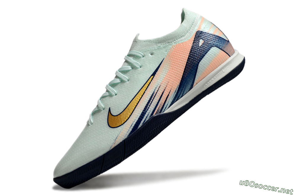 Men's Nike Air Zoom Mercurial Vapor 16 Elite IC Football Shoes - Jade/Gold/Blue 5