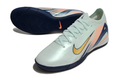 Men's Nike Air Zoom Mercurial Vapor 16 Elite IC Football Shoes - Jade/Gold/Blue