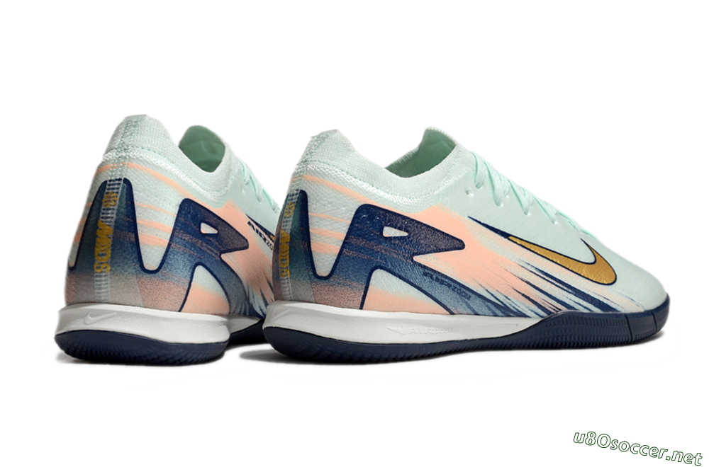 Men's Nike Air Zoom Mercurial Vapor 16 Elite IC Football Shoes - Jade/Gold/Blue 6
