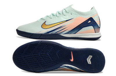 Men's Nike Air Zoom Mercurial Vapor 16 Elite IC Football Shoes - Jade/Gold/Blue