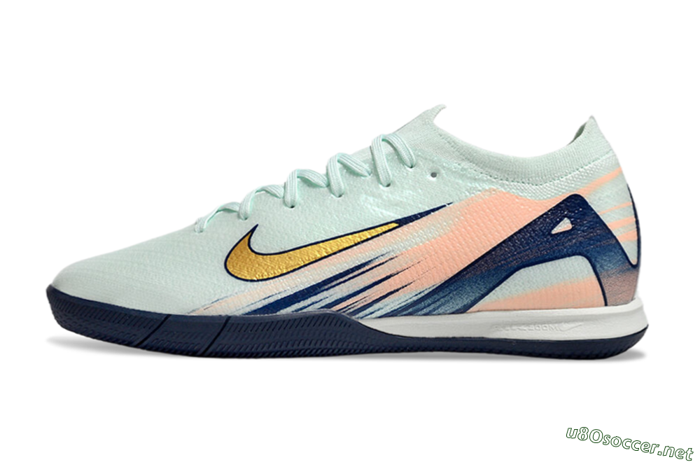 Men's Nike Air Zoom Mercurial Vapor 16 Elite IC Football Shoes - Jade/Gold/Blue 0
