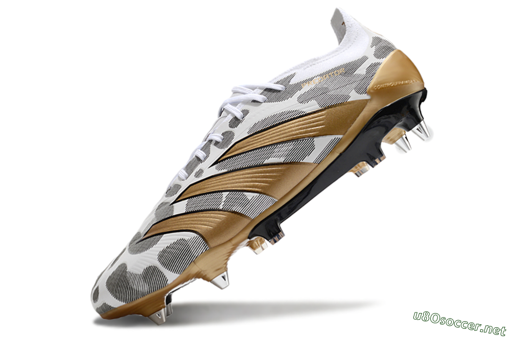 Men's Adidas Predator Elite 25 SG Football Boots - White/Black/Gold 5