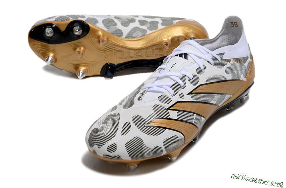 Men's Adidas Predator Elite 25 SG Football Boots - White/Black/Gold 3